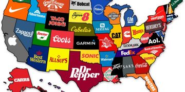 This Map Shows The Most Famous Brand From Each State Of The US