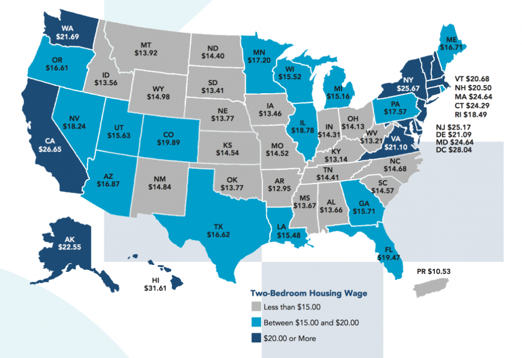 2015 Hourly Wage You Need To Afford A 2-Bedroom
