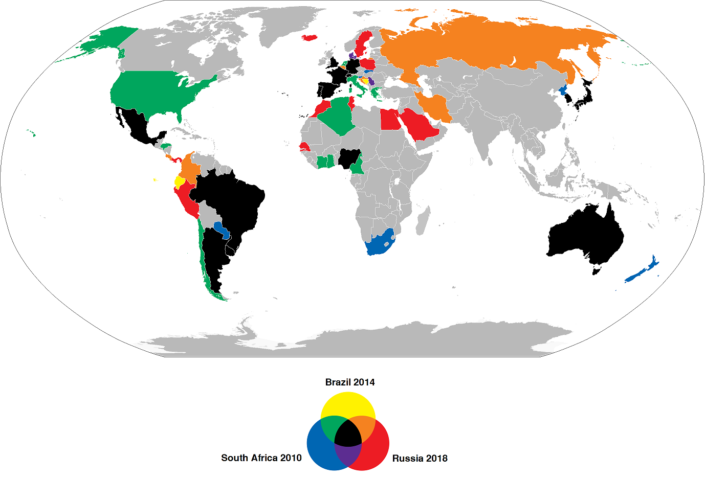 This Map Shows All The Winners Of The FIFA World Cup  Tony Mapped It