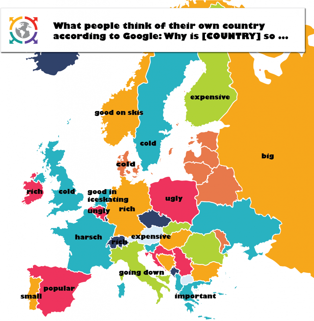 What Europeans Think About Their Own Country According To Google - Tony