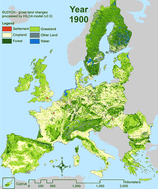 Deforestation Map Of Europe [Animated] - Tony Mapped It