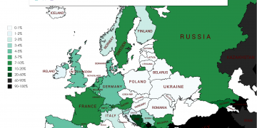 Percentages of Muslim Population Mapped