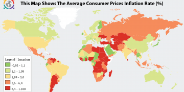 This Map Shows The Average Consumer Prices Inflation Rate World 4000