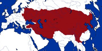 mongol empire map genghis khan