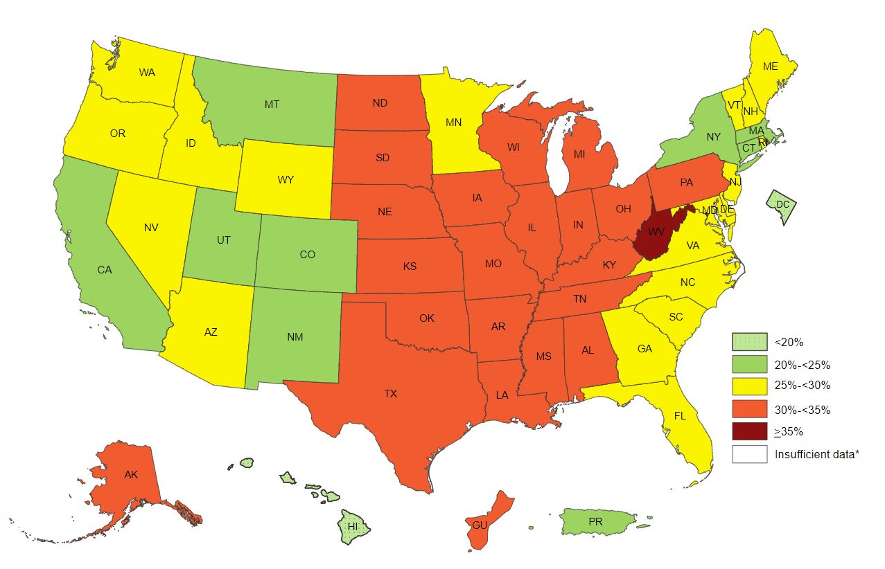 Распространенность домашних котов в разных Штатах США. Image of obesity in the us Military. By State, in 2015, smoking prevalence ranged. Non Hispanic White meaning.