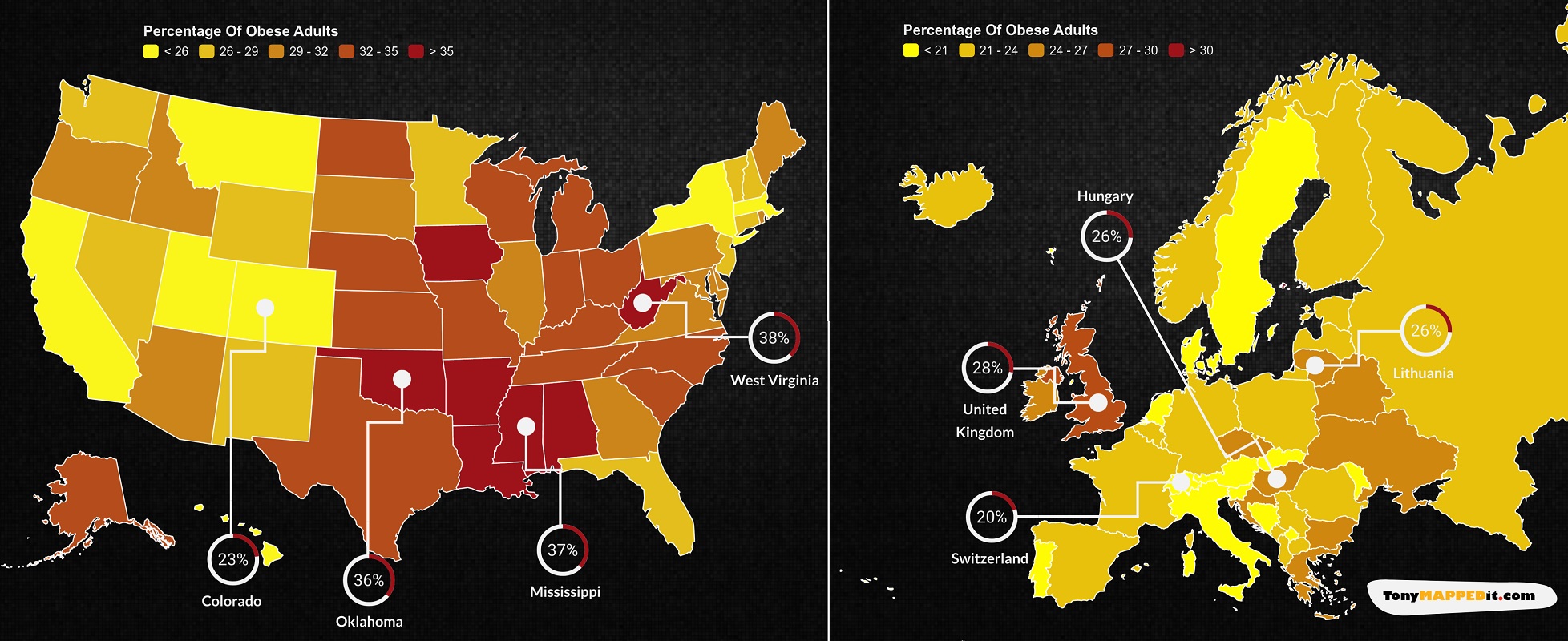 America's Obesity Epidemic Explained In 24 Maps And Charts Tony Mapped It