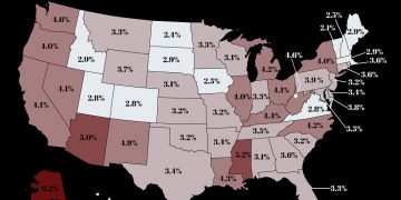 This Map Shows The Unemployment Rate By US State in 2019