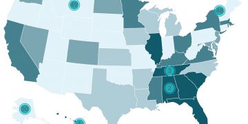 This map shows the best states water quality in the usa