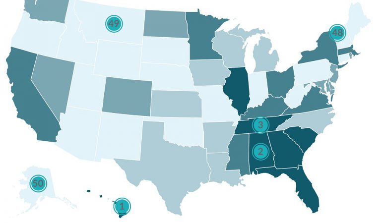 This Map Shows The Best States For Tap Water Quality In The USA