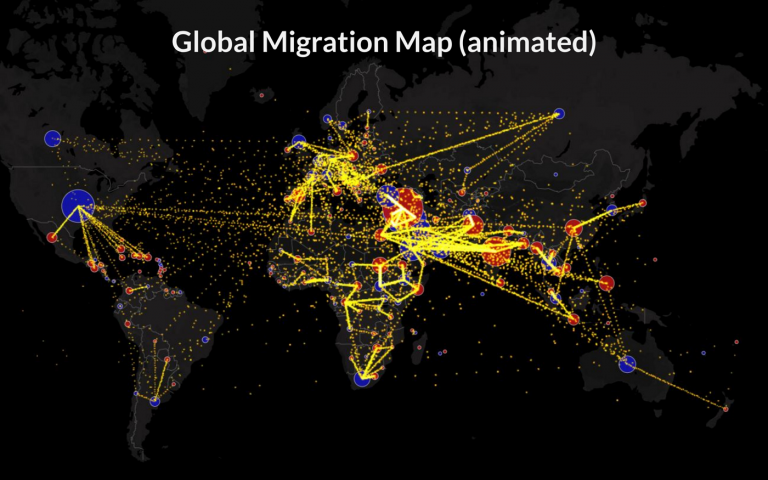 global migration flows map