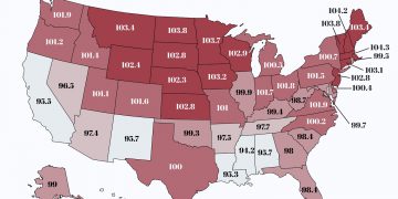 map usa average iq us state