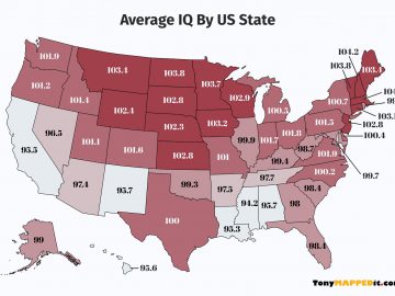 map usa average iq us state