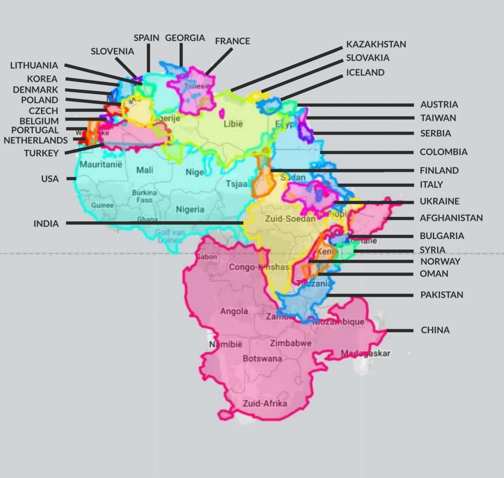 The True Size Of Africa Map Tony Mapped It