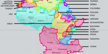 true size africa map
