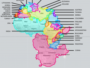 true size africa map